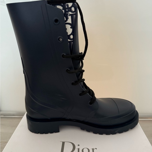 Stylish Navy Blue Lace-Up Women's Boots - Picture 8 of 10